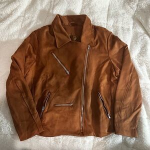 Women’s Brown Faux Suede Jacket